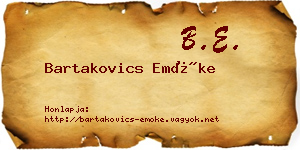 Bartakovics Emőke névjegykártya